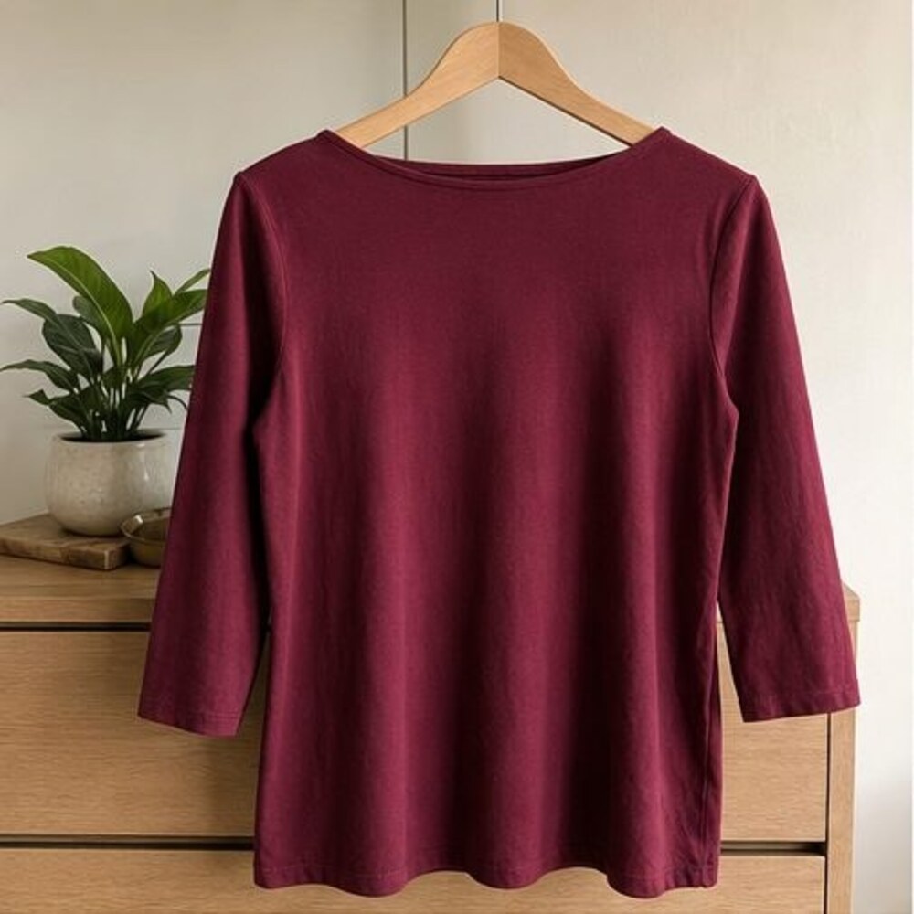 Burgundy Smocked Top